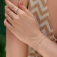  Starlit Drops - Schakelarmbanden - Zilver / Gerodineerd - Zirkonia - 18,5cm
